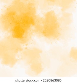 Orange watercolor abstract background texture. Brush painted watercolor gradient background vector.