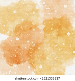 Textura de plano de fundo abstrata de aquarela laranja. Vetor de plano de fundo gradiente de papel aquarela pintado com pincel.