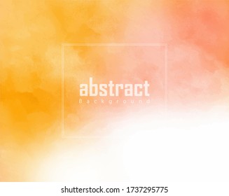 Orange watercolor abstract texture background