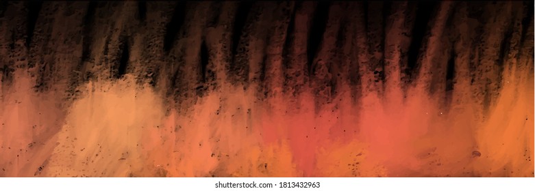 Orange watercolor background for textures backgrounds and web banners design
