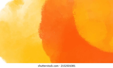 Orange watercolor background for textures backgrounds and web banners design
