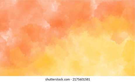 Orange watercolor background for textures backgrounds and web banners design
