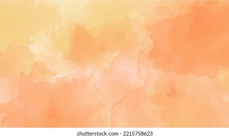 Orange watercolor background for textures backgrounds and web banners design
