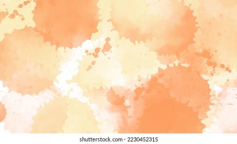 Orange watercolor background for textures backgrounds and web banners design
