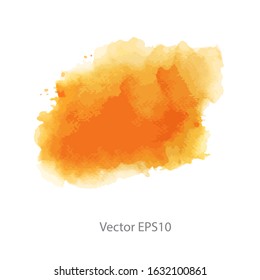 Orange watercolor background. vector background