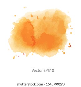 Orange watercolor background. vector background