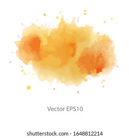 Orange watercolor background. vector background