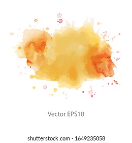 Orange watercolor background. vector background