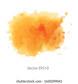 Orange watercolor background. vector background