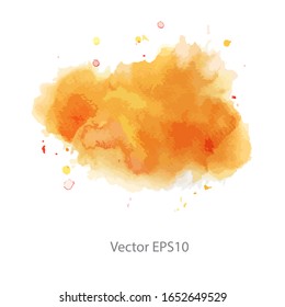 Orange watercolor background. vector background