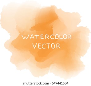 orange watercolor background, vector