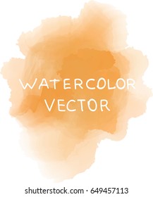 orange watercolor background, vector