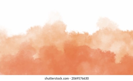Orange watercolor background for your design, watercolor background concept, vector.
