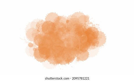 Orange watercolor background for your design, watercolor background concept, vector.