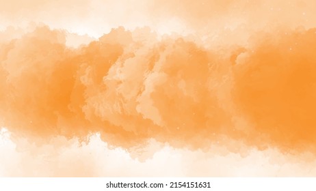 Orange watercolor background for your design, watercolor background concept, vector.