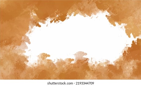 Orange watercolor background for your design, watercolor background concept, vector.