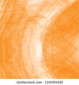 orange watercolor brush stroke pattern with dark lines and white highlights, vector illustration