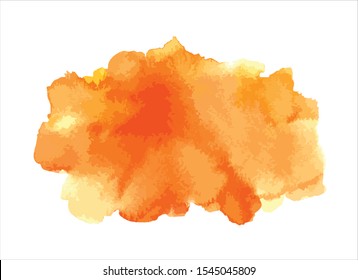 orange watercolor paint background vector