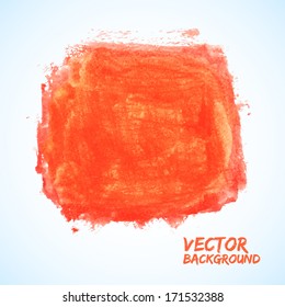 orange watercolor paint banner concept. Vector illustration