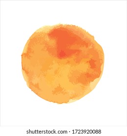 orange watercolor paint stroke background vector illustration 