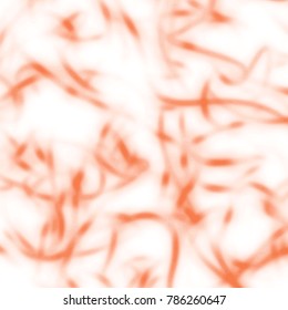orange watercolor scribble pattern with short blurred irregular strokes on white background, vector illustration