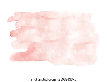 Orange watercolor shape brush. Abstract texture hand-painted watercolor vector shape used as being background element for your design.