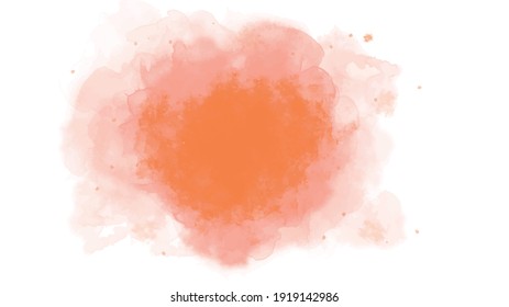 Orange watercolor splash background, perfect for vintage style