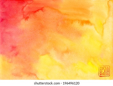 Orange Watercolor Vector Background