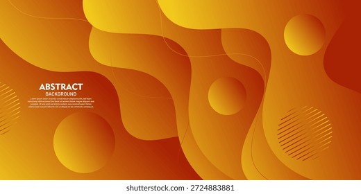 Orange wave abstract background with fluid pattern design. Minimalist background element style concept. Vector eps10