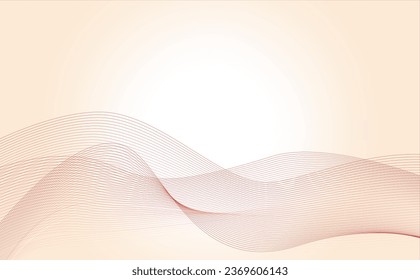 orange wave abstract background material
