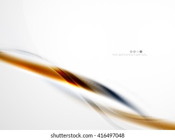 Fondo abstracto de la ola naranja. Modelo futurista de alta tecnología brillante