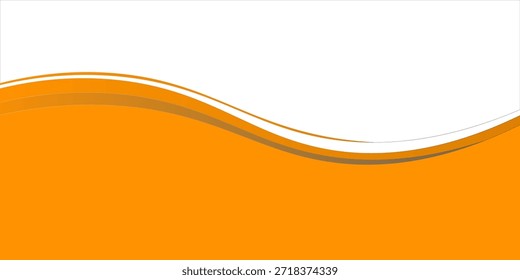Orange Wave Abstract Background With White and Dark Orange Stripes For Modern Design and Marketing