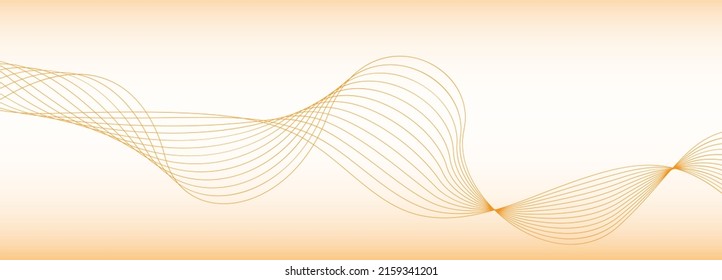 orange wave background banner design template