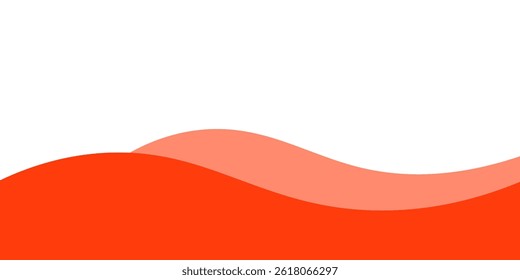 orange wave background. Separator, wave footer, modern divider shape for bottom of the web site pagent