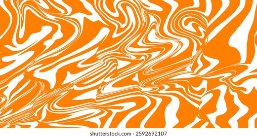 orange wave background with thick lines