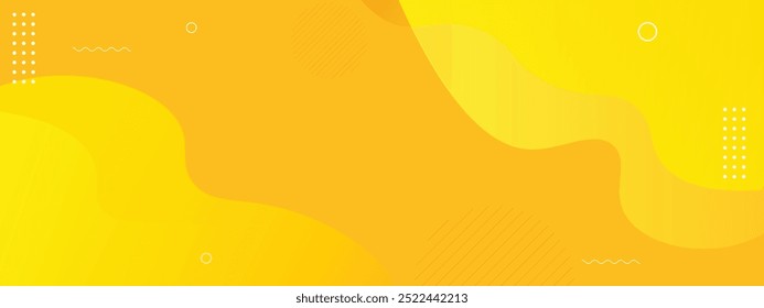 Orange wave background vector. Composition of wavy gradients and modern geometric shapes.