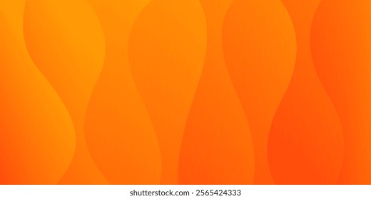 Orange wave background vector, fluid gradient shapes composition. Abstract dynamic wallpaper suitable for templates, sales banners, ads, events, websites, and pages