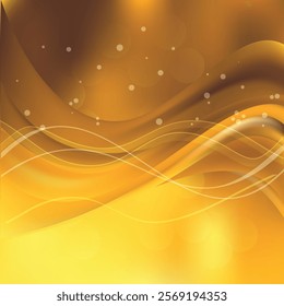 Orange Wave Background Vector Illustration