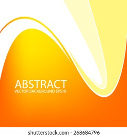 Orange wave background and white space for text design