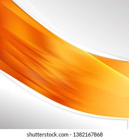 Orange Wave Business Background Design