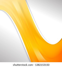 Orange Wave Business Background Image