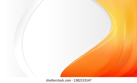 Orange Wave Business Background Vector Illustration