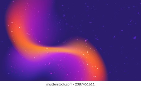 An orange wave in the form of a liquid with a gradient. In a futuristic neon style. An element for a modern banner, poster. Creative vector design. 