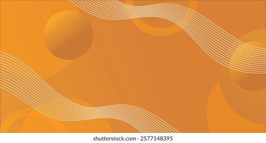 Orange wave geometric abstract background, overlay with halftone vector bacground. Suitable for cover, poster, web design
