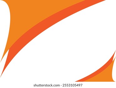 Fondo de línea de onda naranja. Ilustración vectorial