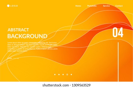 Orange wave Modern abstract background