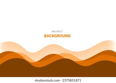 Orange wave modern background with white space for text and message. template design