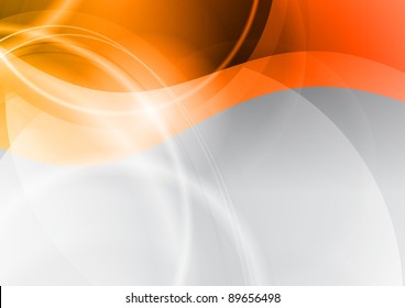 orange wave on the abstract background