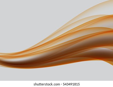 orange wave on gray background.Abstract waved line background
