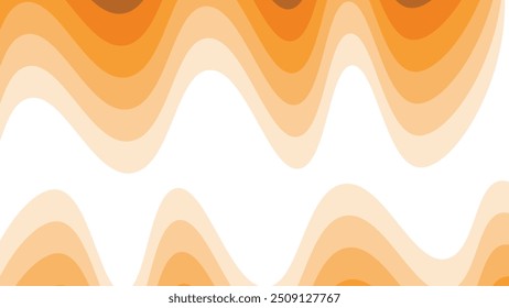 Orange wave paper cut abstract background for backdrop or presentation